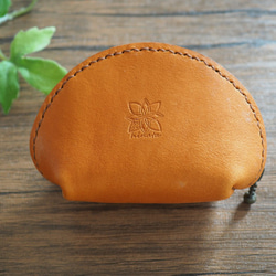 本革と絽刺しのコインケース（ひつじ） 2枚目の画像