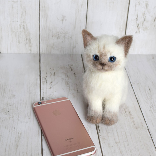 シャム猫の子猫 羊毛フェルト studio＊coup 通販 12040428｜Creema