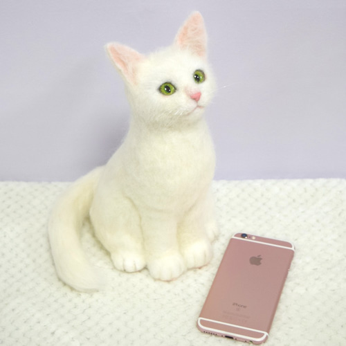 白猫の子猫 羊毛フェルト studio*coup 通販 12884533|Creema 白猫の子猫 羊毛フェルト studio*coup 通販 12884533|Creema