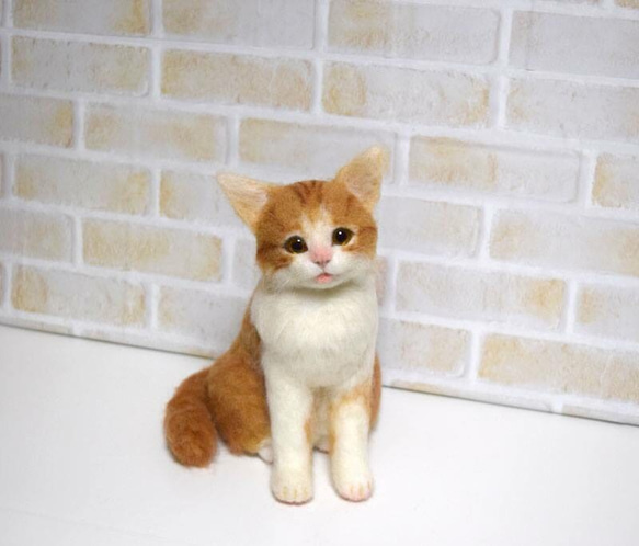 羊毛フェルト 猫 茶トラ仔猫『チョロン君』 - メルカリ