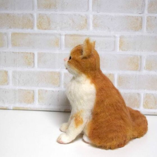 茶トラハチワレ子猫さん 羊毛フェルト studio＊coup 通販