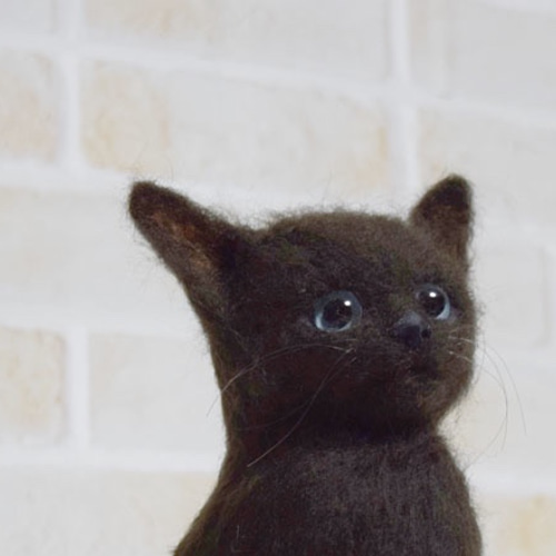 羊毛フェルト 猫 ぬいぐるみ 子猫 かんたん！】たまご型ねこの作り方/猫/cat/DIY/羊毛フェルト