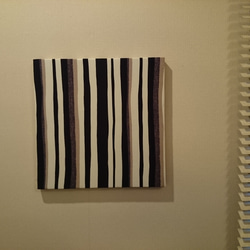 ランダムストライプ(ブラック&モカ)のファブリックパネル 30cm 3枚目の画像