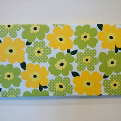 きみどりと黄花のファブリックパネル 40×20cm 3枚目の画像