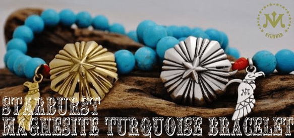 STARBURST MAGNESITE　TURQUOISE BRACELET【STUNNER】 1枚目の画像