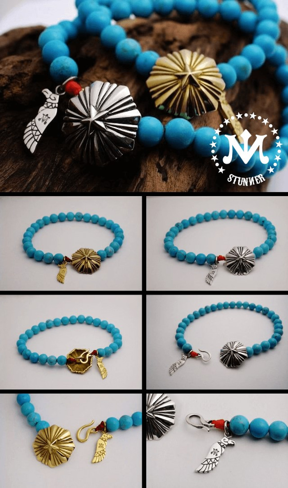 STARBURST MAGNESITE　TURQUOISE BRACELET【STUNNER】 2枚目の画像