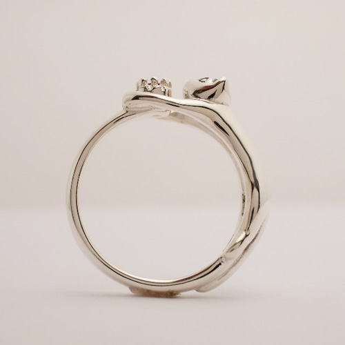 キャットリング シルバー ムーンストーン 14号 US 7号 【公式通販】