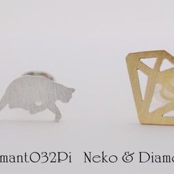 Neko & Diamond　ピアス　【adamant032Pi】 2枚目の画像