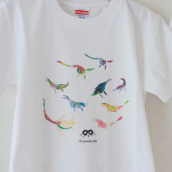 海の恐竜Tシャツ（キッズ〜大人サイズ）/AT302-21 4枚目の画像