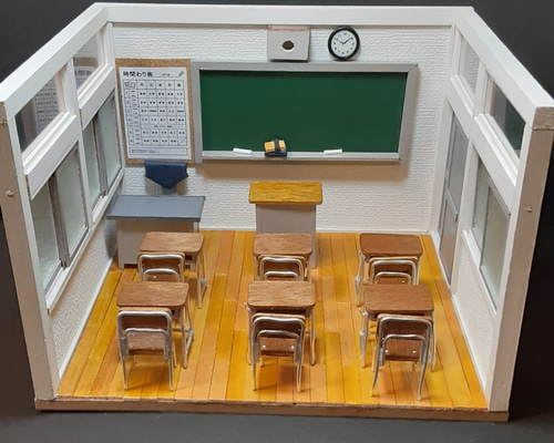 学校教室ドールハウス その他置物 一寸法師 通販 12538326｜Creema