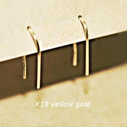 k18（玫瑰金）精美U形鉤形耳環 第3張的照片