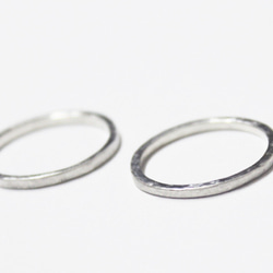 銀網格結婚戒指套裝 第2張的照片