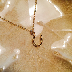 gold horse shoe necklace | ホースシューネックレス 1枚目の画像