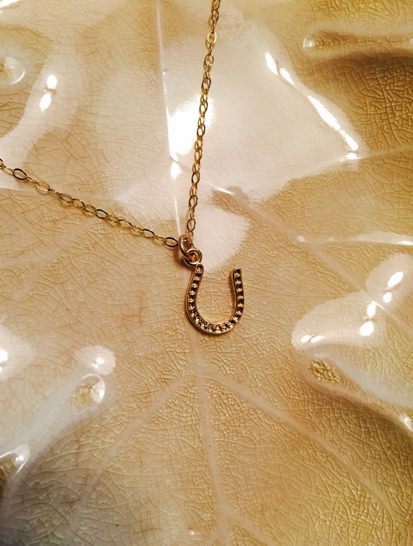 gold horse shoe necklace | ホースシューネックレス 1枚目の画像