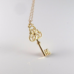 Key necklace | 鍵ネックレス｜キーネックレス｜ゴールド 2枚目の画像