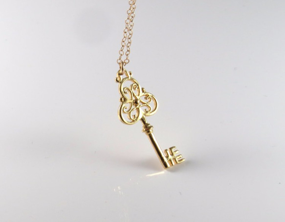 Key necklace | 鍵ネックレス｜キーネックレス｜ゴールド 2枚目の画像