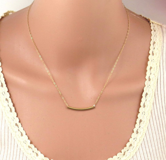 tube necklace：チューブネックレス ネックレス・ペンダント sal shel ima 通販｜Creema(クリーマ)