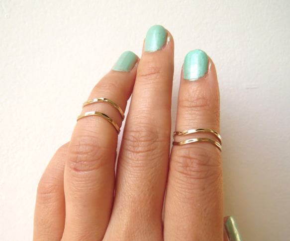 gold knuckle ring　ナックルリング4点セット 2枚目の画像