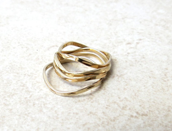 gold knuckle ring　ナックルリング4点セット 3枚目の画像