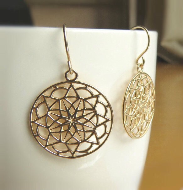 mandala earrings　曼荼羅ピアス 4枚目の画像