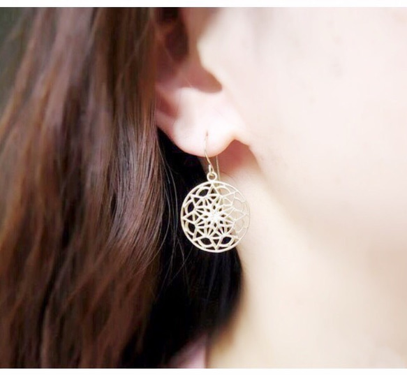 mandala earrings　曼荼羅ピアス 5枚目の画像