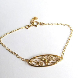 イエメン風フィリグリーブレスレット| gold filigree bracelet 1枚目の画像