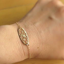 イエメン風フィリグリーブレスレット| gold filigree bracelet 2枚目の画像