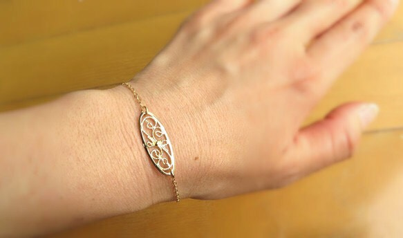 イエメン風フィリグリーブレスレット| gold filigree bracelet 3枚目の画像