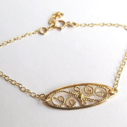 イエメン風フィリグリーブレスレット| gold filigree bracelet 4枚目の画像