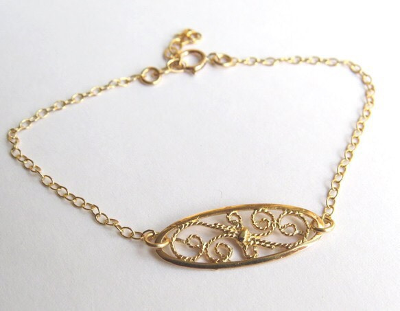 イエメン風フィリグリーブレスレット| gold filigree bracelet 4枚目の画像