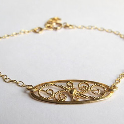 イエメン風フィリグリーブレスレット| gold filigree bracelet 5枚目の画像