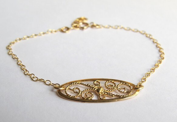 イエメン風フィリグリーブレスレット| gold filigree bracelet 5枚目の画像