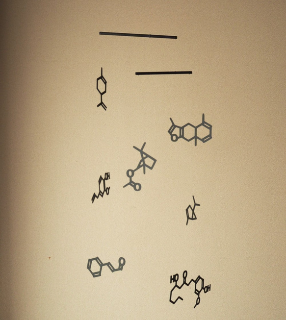 化学式のモビールⅡ　～クリスマスの香りの構造式～ 4枚目の画像