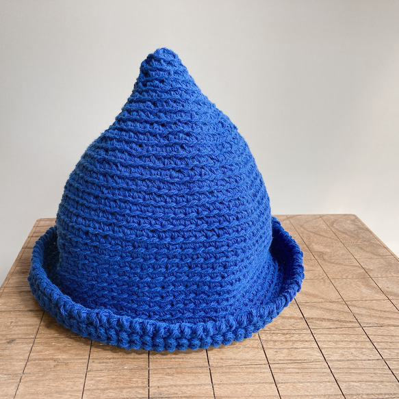 大人のとんがり帽子(ブルー) 1枚目の画像