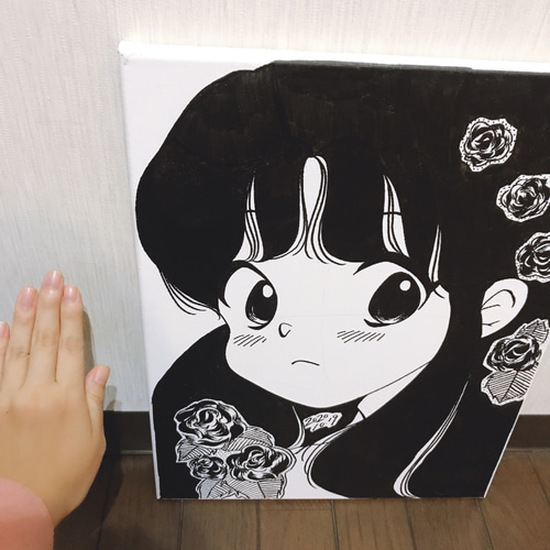 イラスト オリジナル 女の子 一発描き 一点物 イラスト tomo 通販