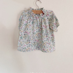 Organic Liberty Field Flowers スモックブラウス(kids) 3枚目の画像