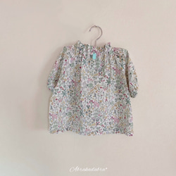 Organic Liberty Field Flowers スモックブラウス(kids) 4枚目の画像