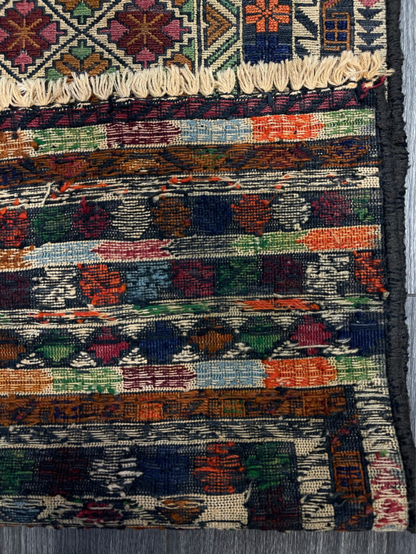 とても古いマリキキリム手織りヴィンテージ   86cmx131cm❣️ 10枚目の画像