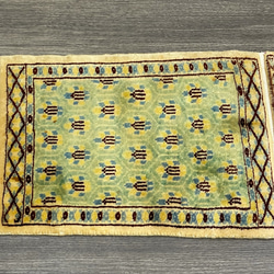 手織り絨毯　ヴィンテージラグ　オールド絨毯　パキスタン絨毯　あがりかまちにも　31cmx45cm 3枚目の画像