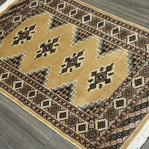 約60x90cm パキスタン手織り絨毯 玄関マット 模様替え