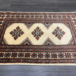約60x90cm パキスタン手織り絨毯　玄関マット　模様替え 3枚目の画像