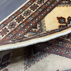 約60x90cm パキスタン手織り絨毯　玄関マット　模様替え 5枚目の画像