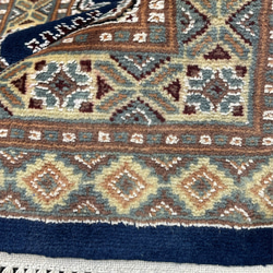 約60x90cm パキスタン手織り絨毯　玄関マット　模様替え 8枚目の画像