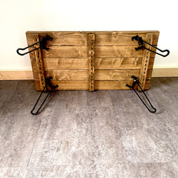 折り畳みテーブル　アウトドアテーブル　カフェ風テーブル　木製テーブル　木テーブル　センターテーブル　オシャレテーブル　 2枚目の画像