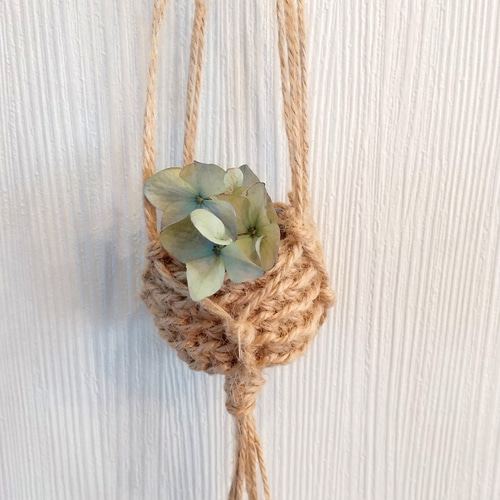 麻紐ミニバスケット   no.105 麻紐ミニバスケット no.105