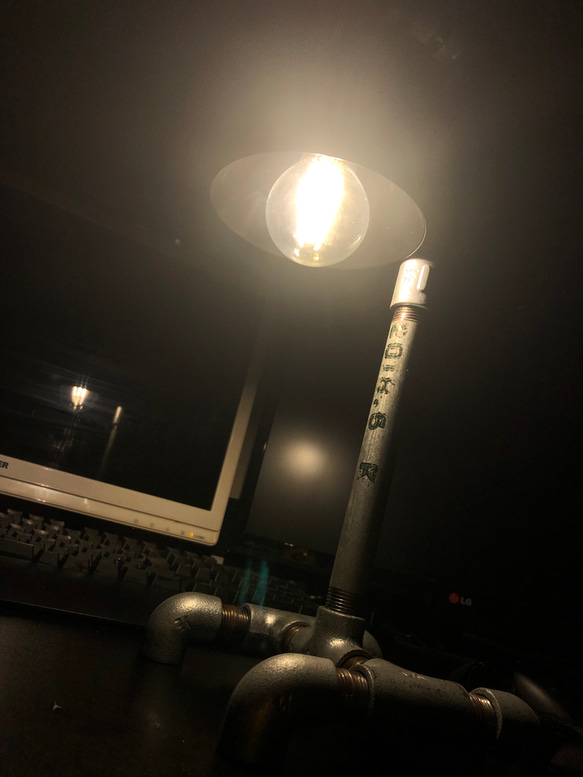 間接照明　配管　アンティーク　ランプ　エジソンランプ 4枚目の画像
