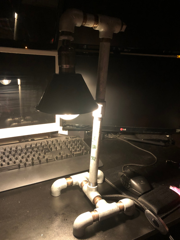 間接照明　配管　アンティーク　ランプ　エジソンランプ 5枚目の画像