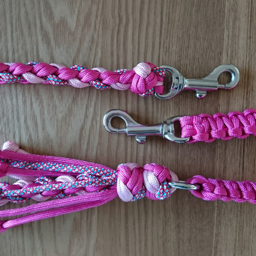 パラコード カフェリード 8本の四つ編み（短め）耐荷重120kgf