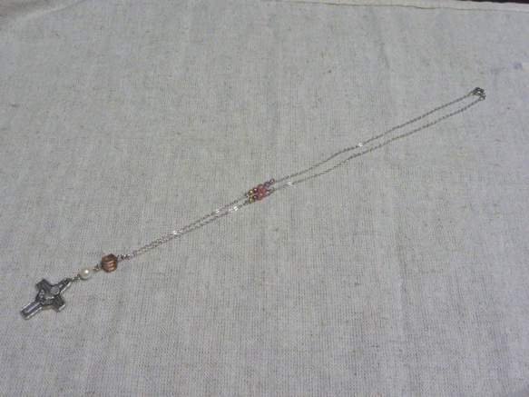 聖体拝領のクロス型メダイ型ネックレス　６ 3枚目の画像