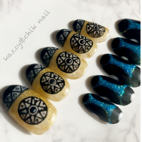 ネイルチップ 〜魔法陣〜 ネイルチップ（つけ爪） kazzy&chik nail